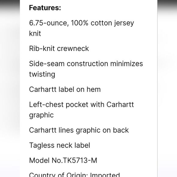 Carhartt Relaxed Fit Heavyweight S/S Pocket Line Graphic T-shirt - Picture 5 of 7